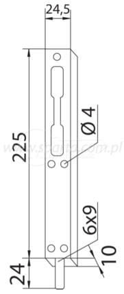 Zástrč Fapim 3715 225x24,5x10 sivý