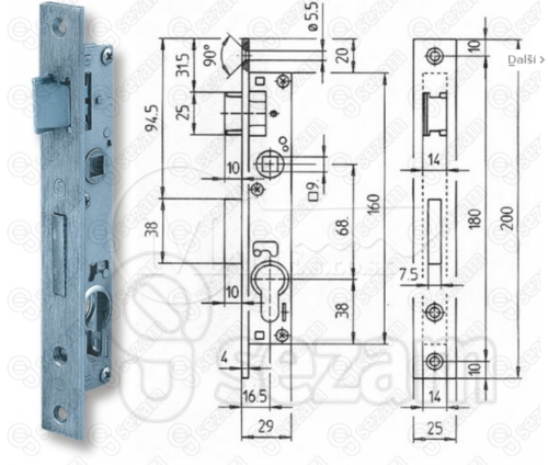 ZZ Titan 822/25-60 Pravý S60/25/20 9x9