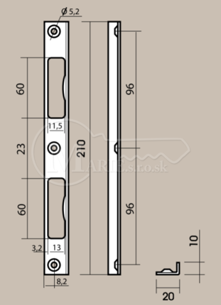 Protiplech Tesla UNI hranatý 4FA 803 09