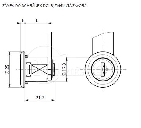Zámok Ronis 06240 DOLS.01 plochá závora