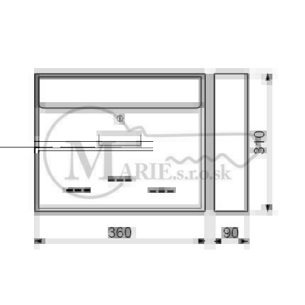 Schránka RI BK.31D.RS 360x310x90 čierna