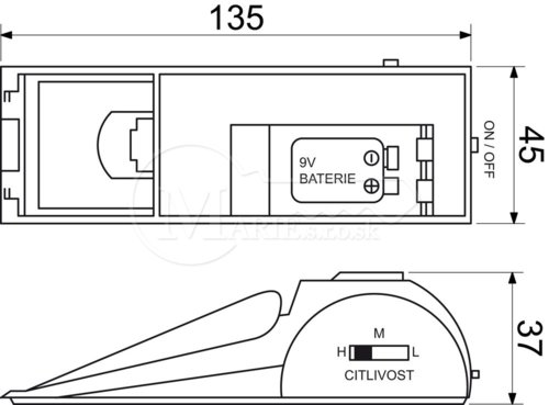 Zarážka RI RHK.4705 s alarmom