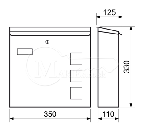 Schránka RI BK.703.G.AM 350x330x110