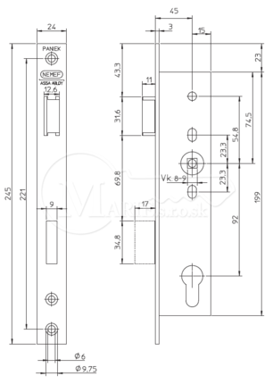 ZZ Nemef 9675/08 92/45/24/245 panik