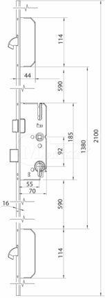 ZZ Winkhaus K+G STV-F 1660 92/55/16/8 M2