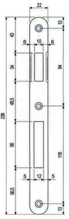 Protiplech AGB rovný patyna 590.30.02