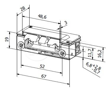 Elektrický z. HARTTE XS12UPW-C 12V