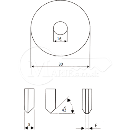 Fréza ERREBI FP24S 80x5x16 110Z