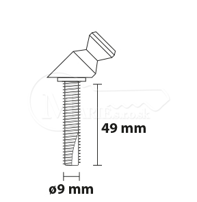Madlo ANTABA 120CM jed.str. hran.rovné
