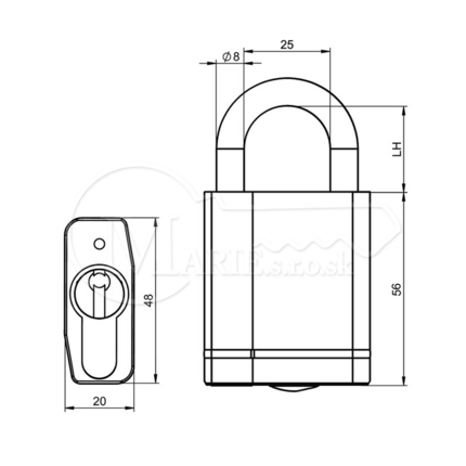 A210 visiaci zámok M-BOX Ms MAUER