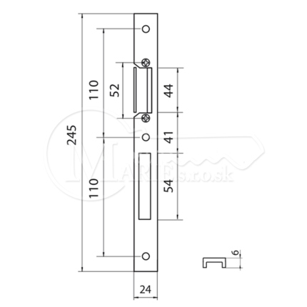 Protiplech KFV U24x6 pravý