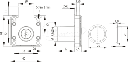 Zámok Siso X850 MIC-J11 14.01.020-0