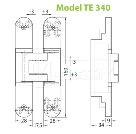 Záves Simonswerk Tectus TE340 160x28 F1
