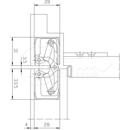 Záves Simonswerk Tectus TE340 160x28 F1