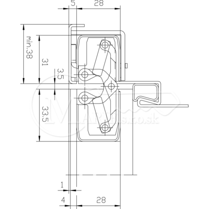 Záves Simonswerk Tectus TE340 160x28 F1