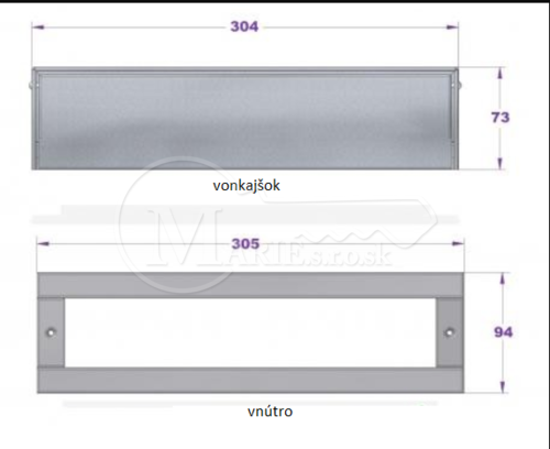 Vhod WRZ1 hnedý 304x73mm