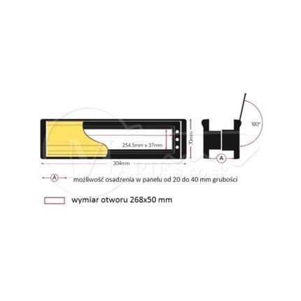 Vhod WRZ1 hnedý 304x73mm