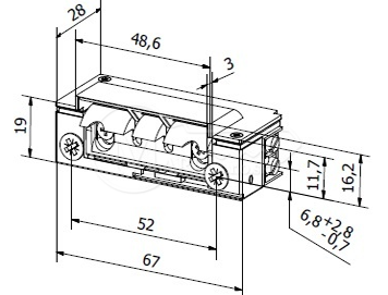 Elektrický z. HARTTE XS12U-C 8-14V