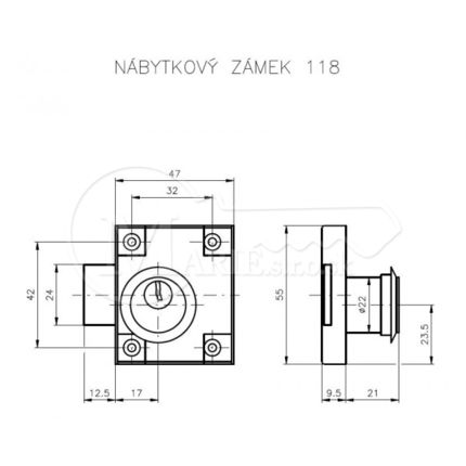 Zámok AVES 118 nábytkový