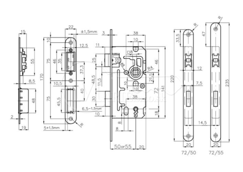 ZZ DOM TW72/55 Kľúč magneticky