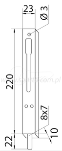 Zástrč Fapim 3720B 216x20x8,3 čierna