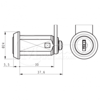 Zámok Ronis 26200-04-L2-C3-TK 30mm