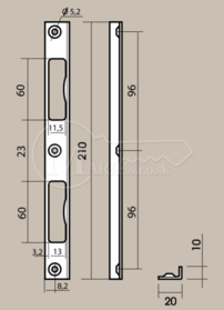 Protiplech Tesla UNI hranatý 4FA 803 09