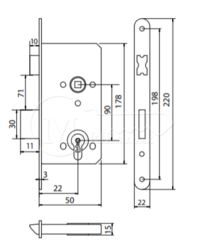 ZZ Metal-plast ZZB3 V90/22 pravý