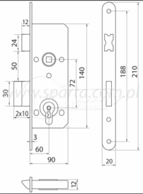 ZZ Metal-plast WP-72 K72/90/60 P+L