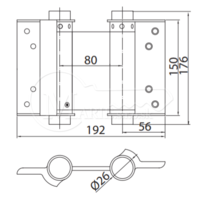 Záves na lietačky 150mm Metal plast ZZ