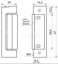Elektrický z. JIS 1420RF aret. 12V AC/DC