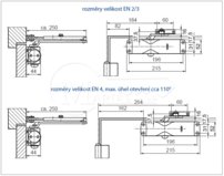GEZE TS-1000 s ramienkom hnedý