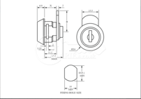 Zámok Euro-locks LF23R stredný