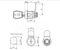 Zámok Euro-locks B671 rovná závora 2kl