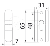 Rozeta COMFORT 1ks hneda