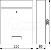 Schránka RI BK.240.SM 260x350x85 striebr