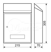 Schránka RI BK.33.AM 215x305x70 antra.ma