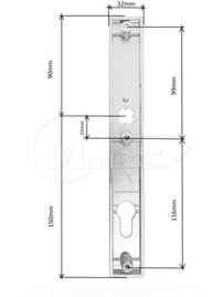 Kovanie DARIA štít 28/32 K+M 92 strie