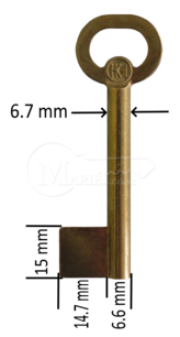 Kľúče HK 1 vŕtaný trezor Ms