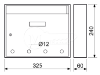 Panel s dierami 325x240x60 hnedá