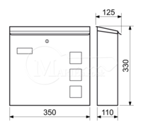 Schránka RI BK.703.G.AM 350x330x110