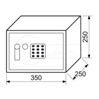 Trezor RI RS.25R.EDK 350x250x250 biely