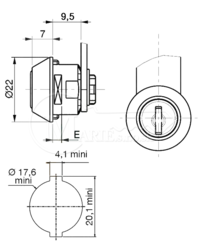 Zámok Ronis 04900-01/102.01 3mm