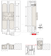 Záves CEAM 1130 nerez reg.3D