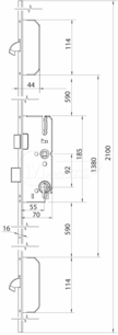 ZZ Winkhaus K+G STV-F 1660 92/55/16/8 M2