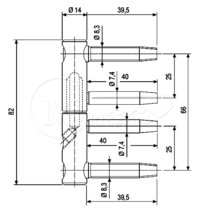 Záves AGB 3D 115014.15 14mm Ni