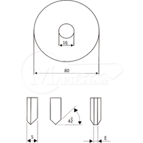 Fréza ERREBI FP24S 80x5x16 110Z