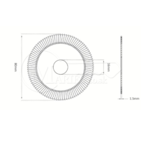 Fréza R 80x1,5x16x100T karbit FP26W