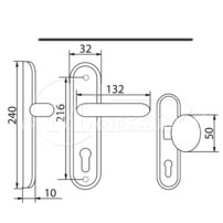 Kov FAM K+M 90/240/32 14849 hnedá prava