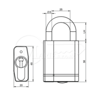 A210 visiaci zámok M-BOX Ms MAUER